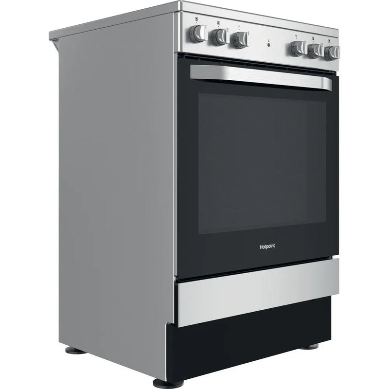 Hotpoint HS67V5KHX 60cm Single Electric Cooker with Ceramic Hob