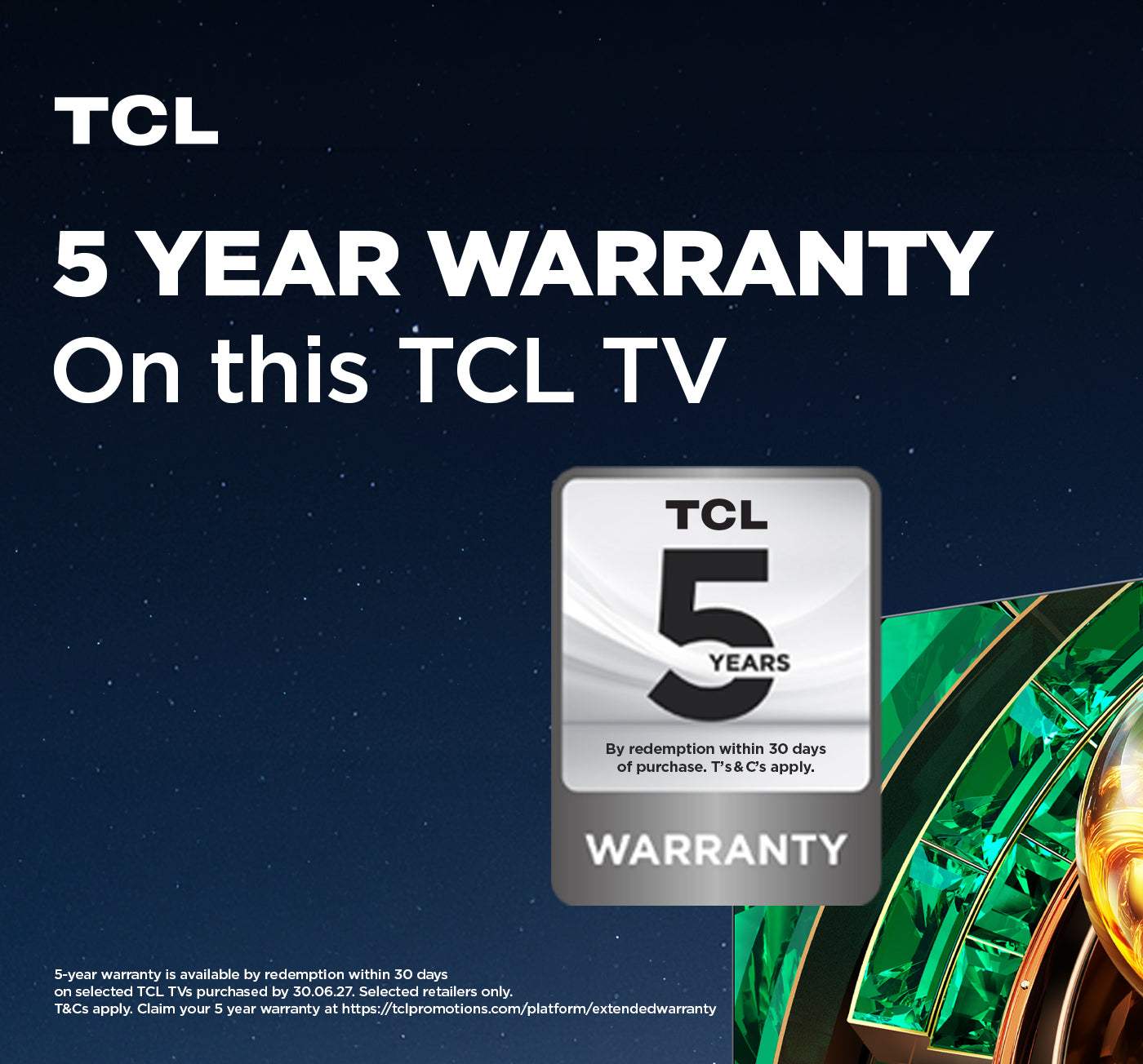 TCL 85RM9L-UK 85 Inch RM9L 4K Ultra HD HDR RGB Mini LED Smart Google TV 2026