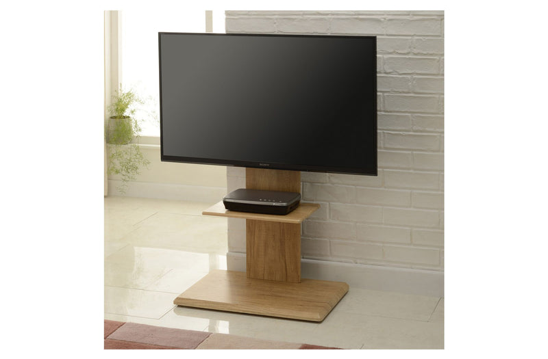 TTAP FS2 Floor Pedestal TV Stand for 32 to 65 Inches TVs Oak
