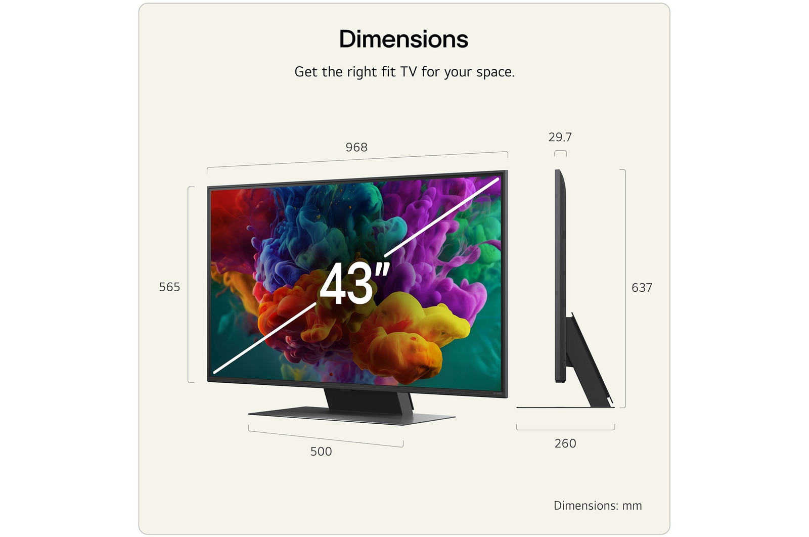 LG 43QNED87B6A 43 Inch QNED evo Mini LED AI QNED87 4K Ultra HD HDR Smart TV 2026