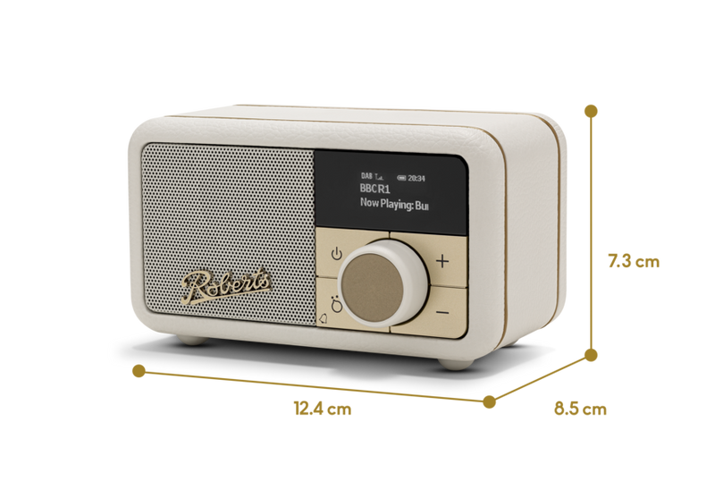 Roberts Revival Petite 2 DAB DAB+ Bluetooth Rechargeable Digital Radio Pastel Cream