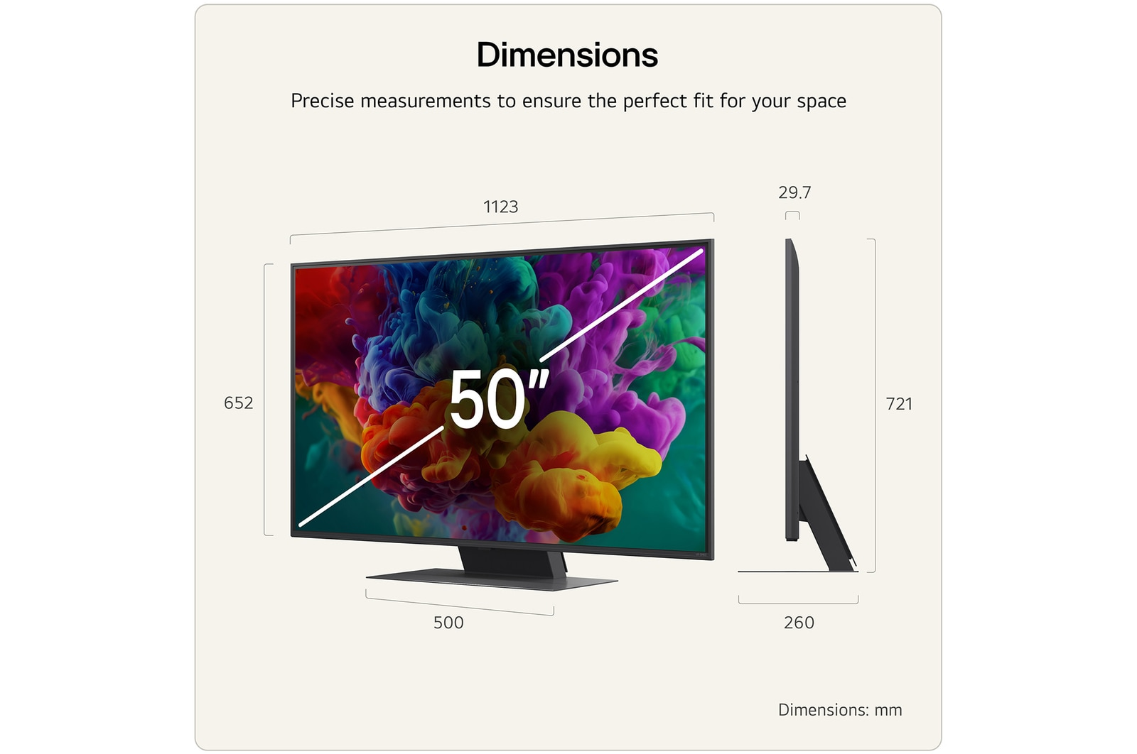 LG 50QNED87B6A 50 Inch 4K QNED evo AI QNED87 Mini LED 4K Ultra HD HDR Smart TV 2026