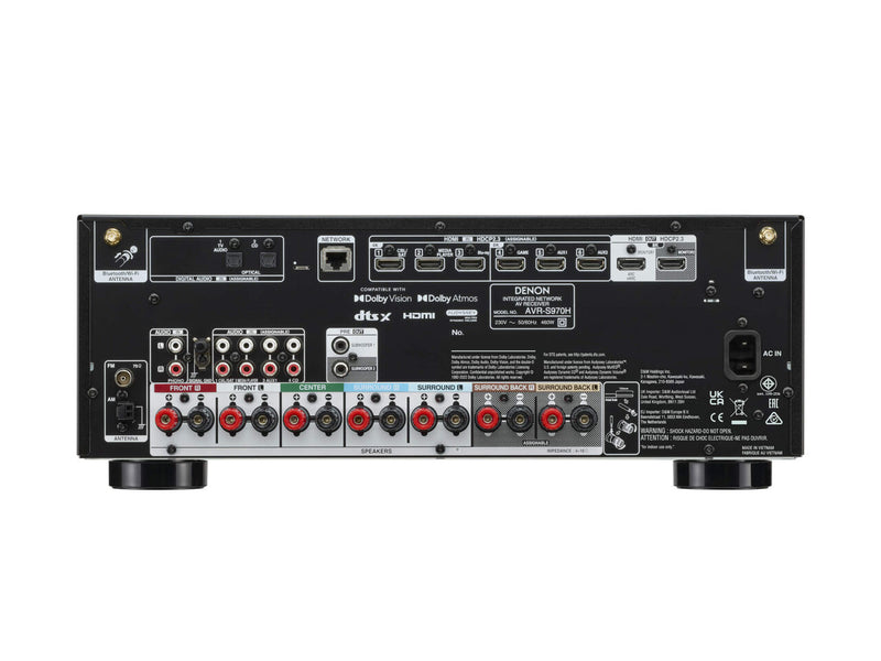 DENON AVR-S970H 7.2 Ch 185W 8K with HEOS Built-in AV Receiver