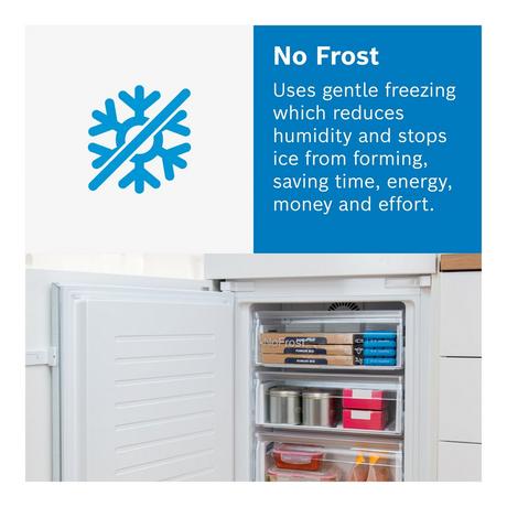 Bosch KIN85NSE0G Series 2 Frost Free Integrated Fridge Freezer White