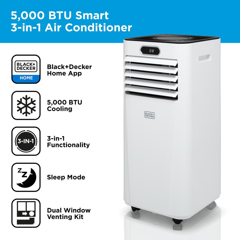 Black+Decker BXAC40023GB 5000 BTU Portable Smart Air Conditioner