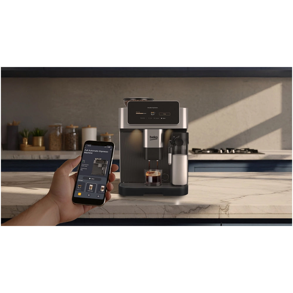 Beko CEG8564X CaffeExperto Series Espresso Machine with Integrated Grinder and Milk Cup Silver
