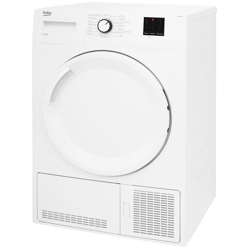 Beko DTBC10001W 10kg Freestanding Condenser Tumble Dryer with Sensor Programmes White