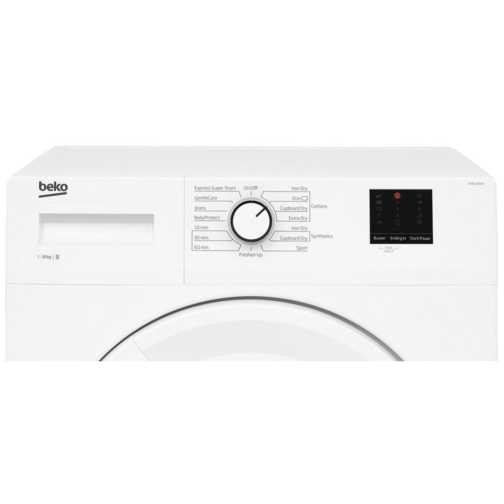 Beko DTBC10001W 10kg Freestanding Condenser Tumble Dryer with Sensor Programmes White