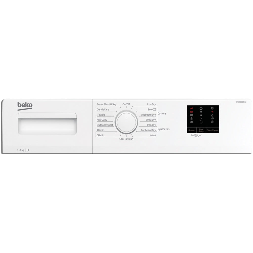 Beko DTKCE80021W 8kg Condenser Tumble Dryer with Sensor Programmes White