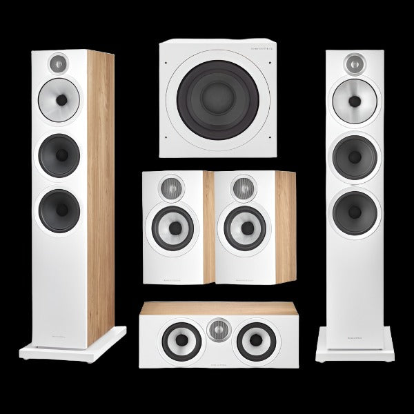 Bowers & Wilkins 603 & 607 S3 5.1 Surround Sound Speaker Package Oak