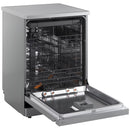 LG DF273FVS TrueSteam QuadWash WiFi Connected Full Size Freestanding Dishwasher 14 Place Settings Silver