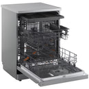 LG DF273FVS TrueSteam QuadWash WiFi Connected Full Size Freestanding Dishwasher 14 Place Settings Silver