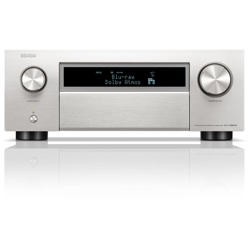 Denon AVC-X6800H 11.4ch 8K AV Amplifier with 3D Audio Dolby Atmos HEOS Built-in Silver