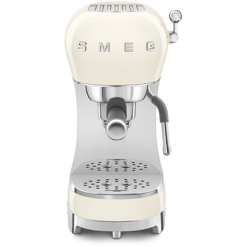 Smeg ECF02CRUK 50s Retro Style Espresso Coffee Machine with Steam Wand Cream