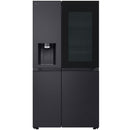 LG GSXE91EVAD 628L InstaView Non-Plumbed Frost Free American Fridge Freezer Essence Black Steel