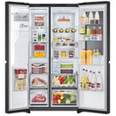 LG GSXE91EVAD 628L InstaView Non-Plumbed Frost Free American Fridge Freezer Essence Black Steel