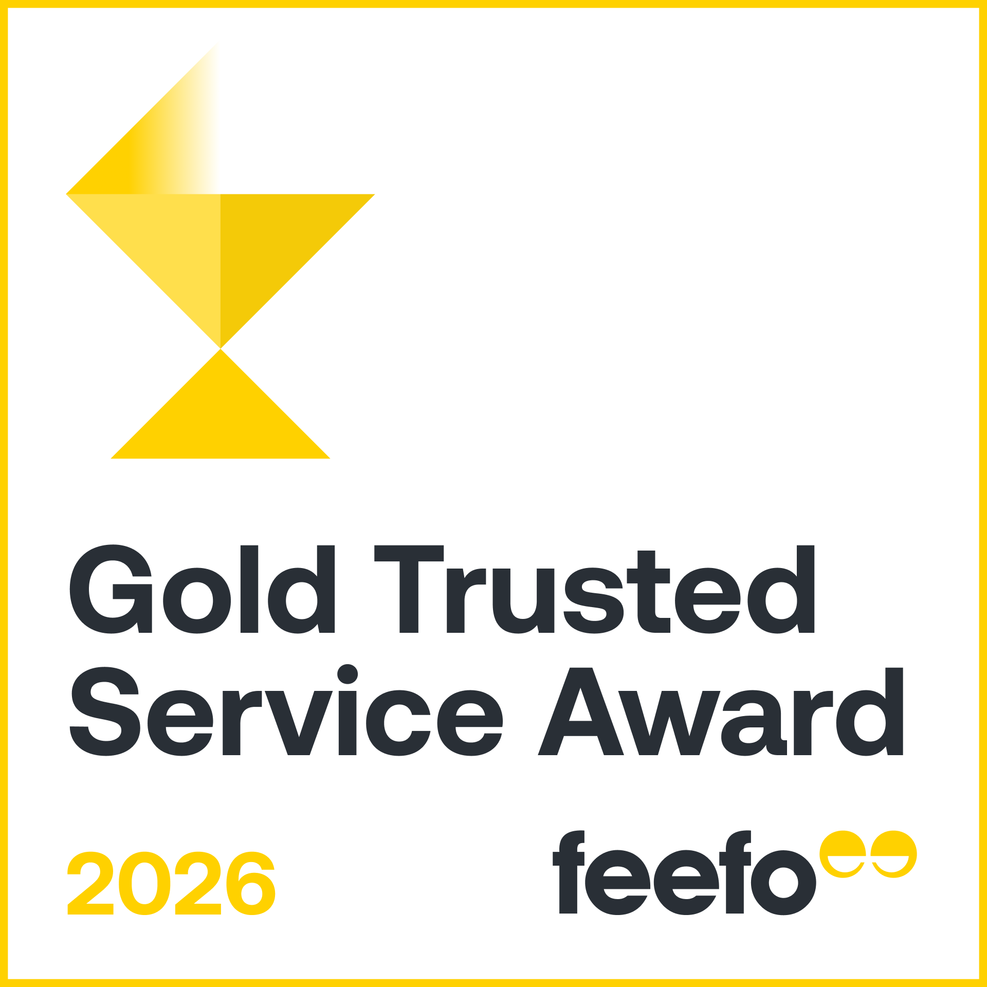 Gold Trusted Service Award 2026 ( Badge )