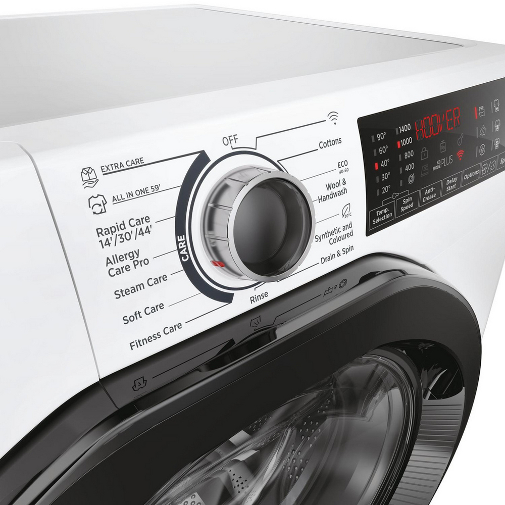 Hoover H3WPS496TAMB6-8 H-Wash 350 9kg 1400 Spin Front Loading Washing Machine White