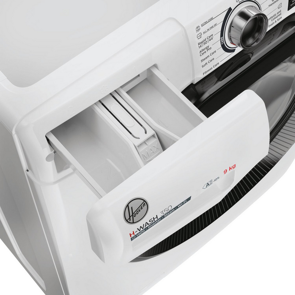 Hoover H3WPS496TAMB6-8 H-Wash 350 9kg 1400 Spin Front Loading Washing Machine White