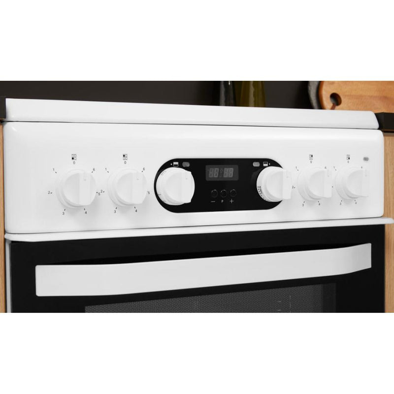 Hotpoint HD5V93CCW Ceramic Electric Cooker with Double Oven White