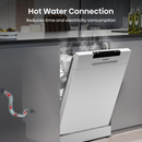 Hisense Hi4 HS523E15WUK Freestanding Slimline Dishwasher 10 Place Settings White