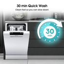Hisense Hi4 HS523E15WUK Freestanding Slimline Dishwasher 10 Place Settings White