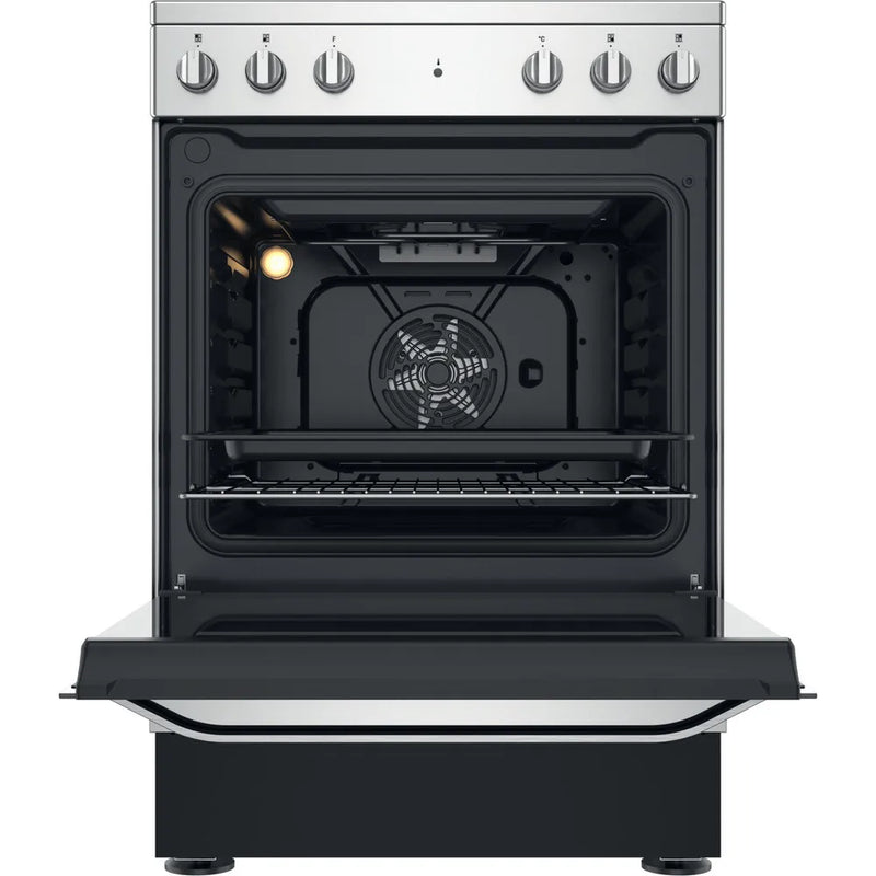Hotpoint HS67V5KHX 60cm Single Electric Cooker with Ceramic Hob