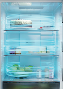 Haier 3D Series 3 HTR3518ENMTK 60/40 Frost Free Fridge Freezer Black - Clearance