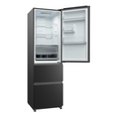 Haier 3D Series 3 HTR3518ENMTK 60/40 Frost Free Fridge Freezer Black - Clearance