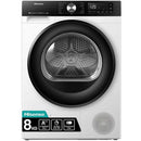 Hisense 3S Series DH3S802BW3 WiFi-enabled 8kg Heat Pump Tumble Dryer White - A+++ Rated