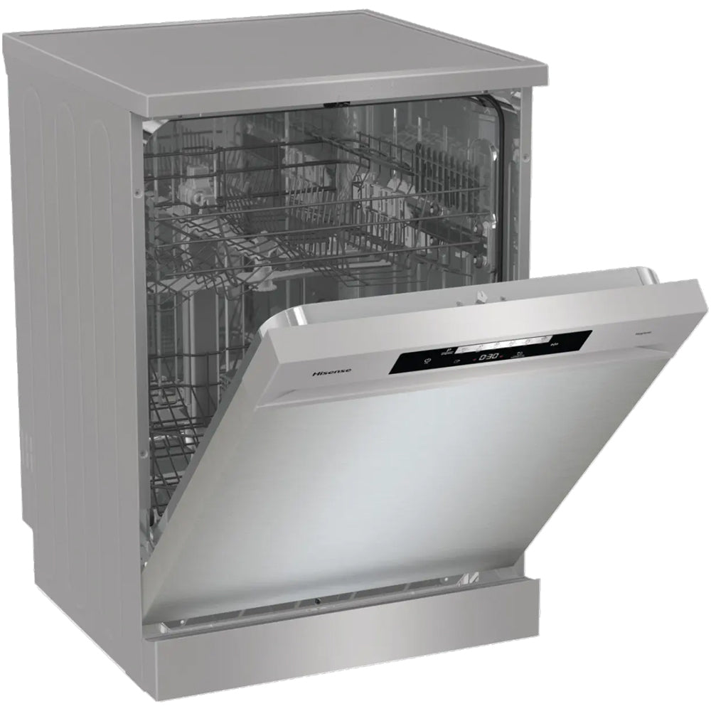 Hisense HS642D90XUK Full-Size Freestanding Dishwasher 14 Place Settings - Stainless Steel