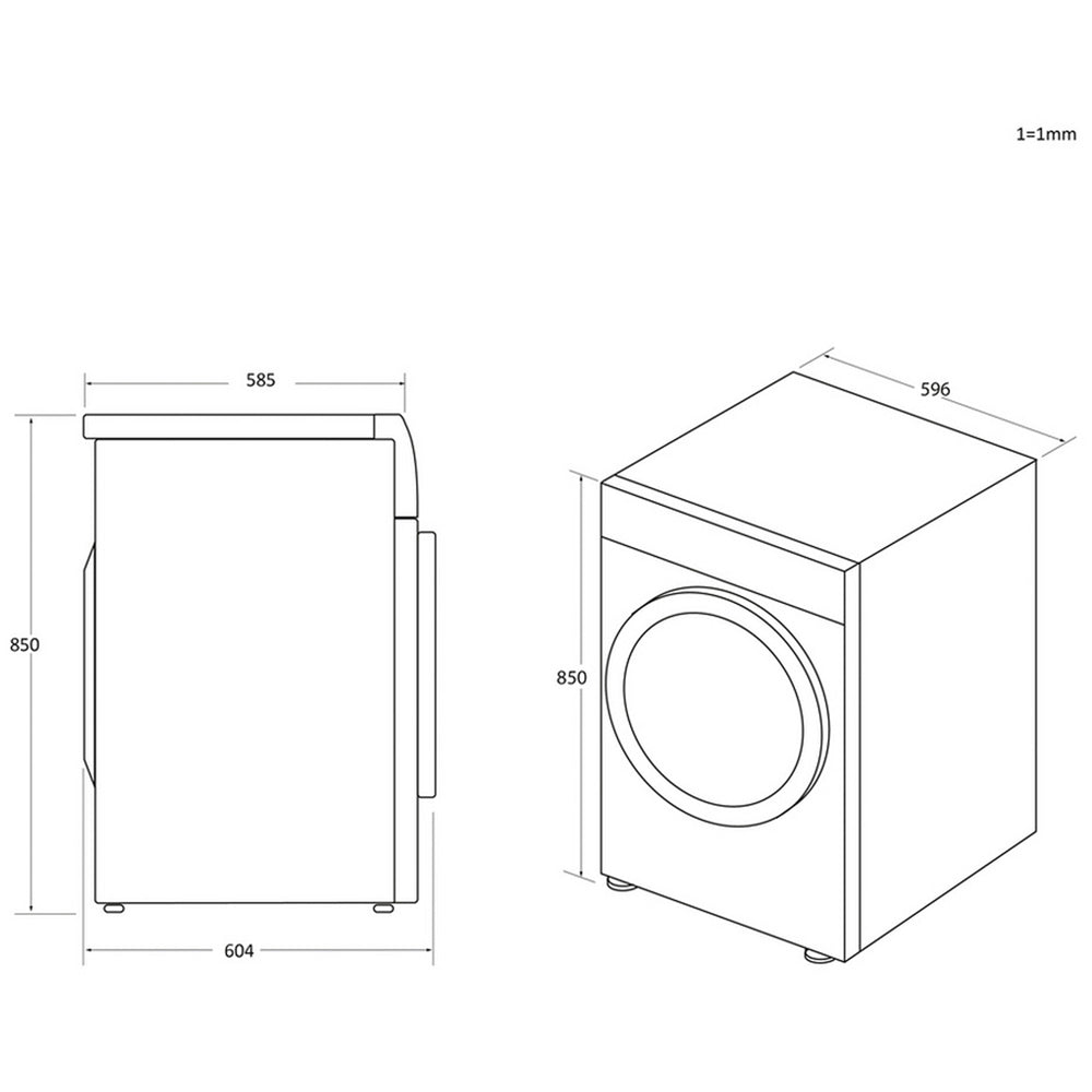 Hoover HRE C10TE-80 10kg Freestanding Condenser Tumble Dryer White