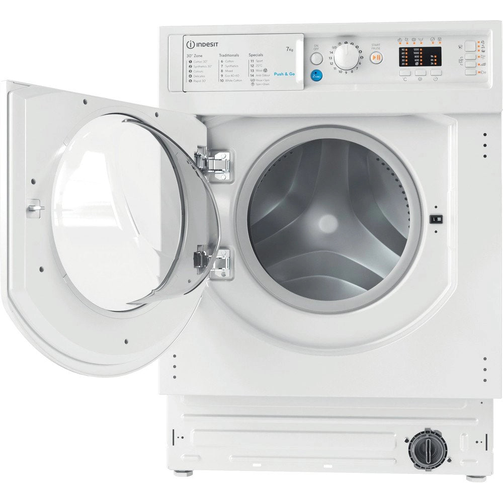 Indesit BIWMIL71252UKN 7kg 1200 Spin Integrated Washing Machine White