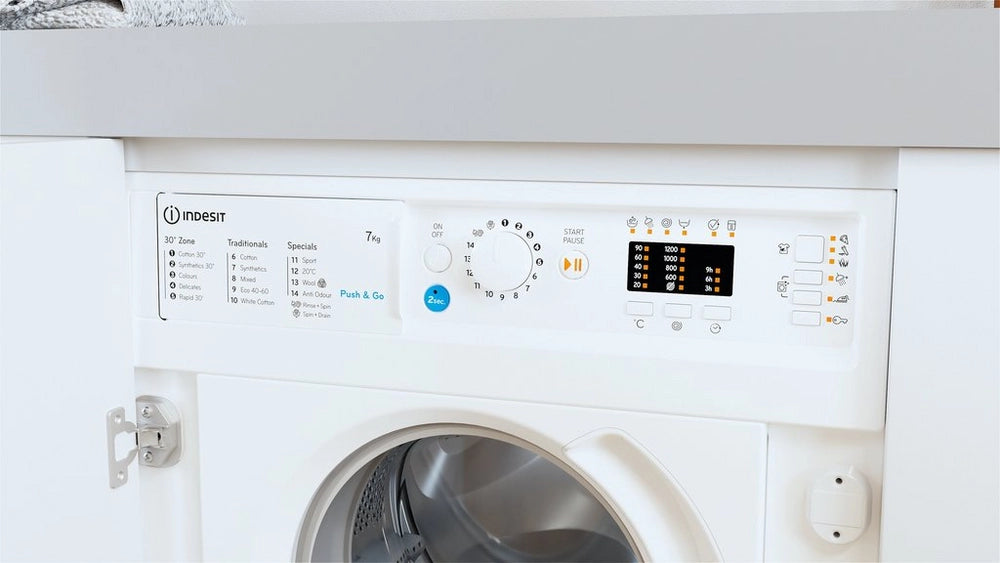 Indesit BIWMIL71252UKN 7kg 1200 Spin Integrated Washing Machine White