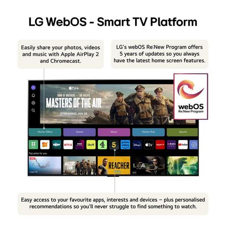 LG OLED77G45LW 77 Inch evo G4 OLED 4K UHD HDR Smart TV 2024