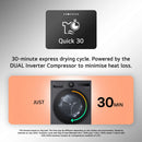LG RHX7010TBB AI Dry 10kg Dual Inverter Heat Pump Tumble Dryer Black