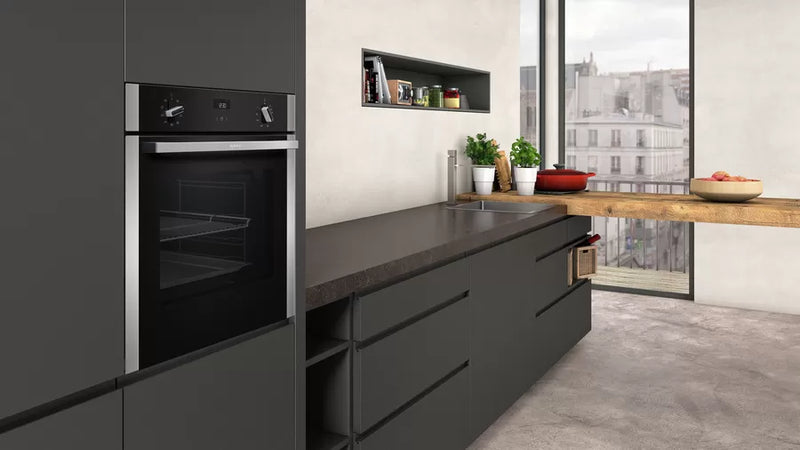 NEFF B1ACE4HN0B N50 Electric CircoTherm Single Oven Black Steel Open Box Clearance 5161608479