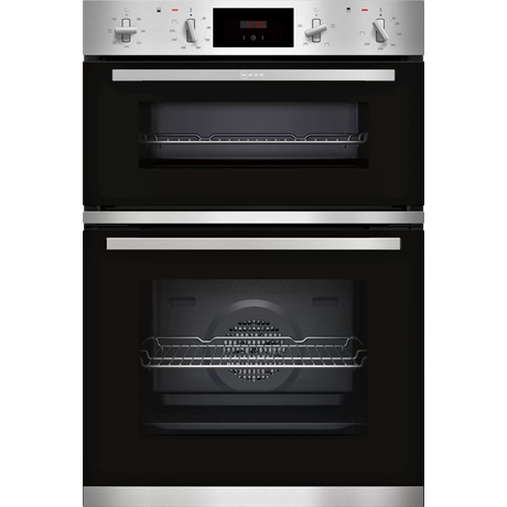 Neff U1GCC0AN0B N30 Built In Electric Double Oven Black and Steel Open Box Clearance 1065600063