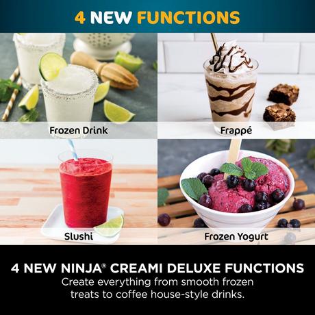 Ninja CREAMi Deluxe 10 in 1 Ice Cream and Frozen Drink Maker NC501UK