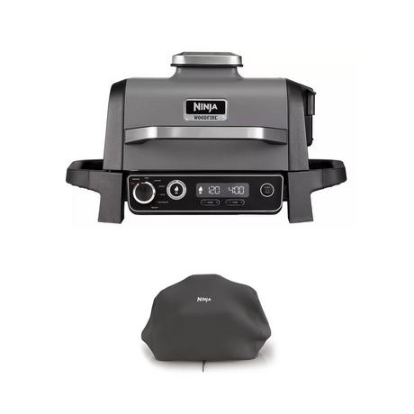 Ninja Woodfire Electric BBQ Grill and Smoker with Cover OG701UKCOVERKIT