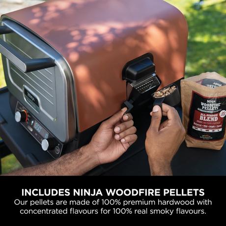 Ninja Woodfire Electric Outdoor Oven Artisan Pizza Maker and BBQ Smoker Terracota OO101UK