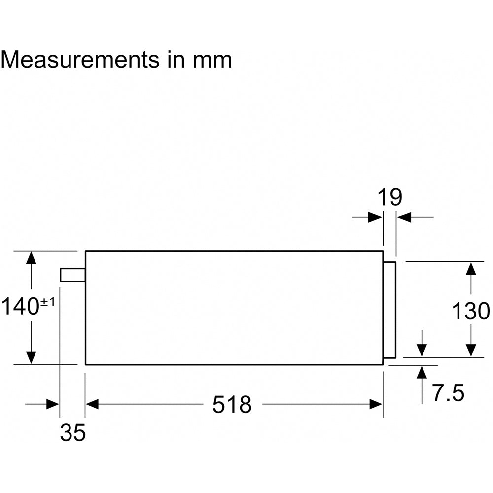 Neff N24HA11G1B N70 14cm Warming Drawer Graphite Grey