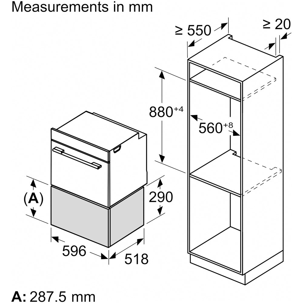 Neff N34HA11G1B 29cm Built in Warming Drawer Black Graphite