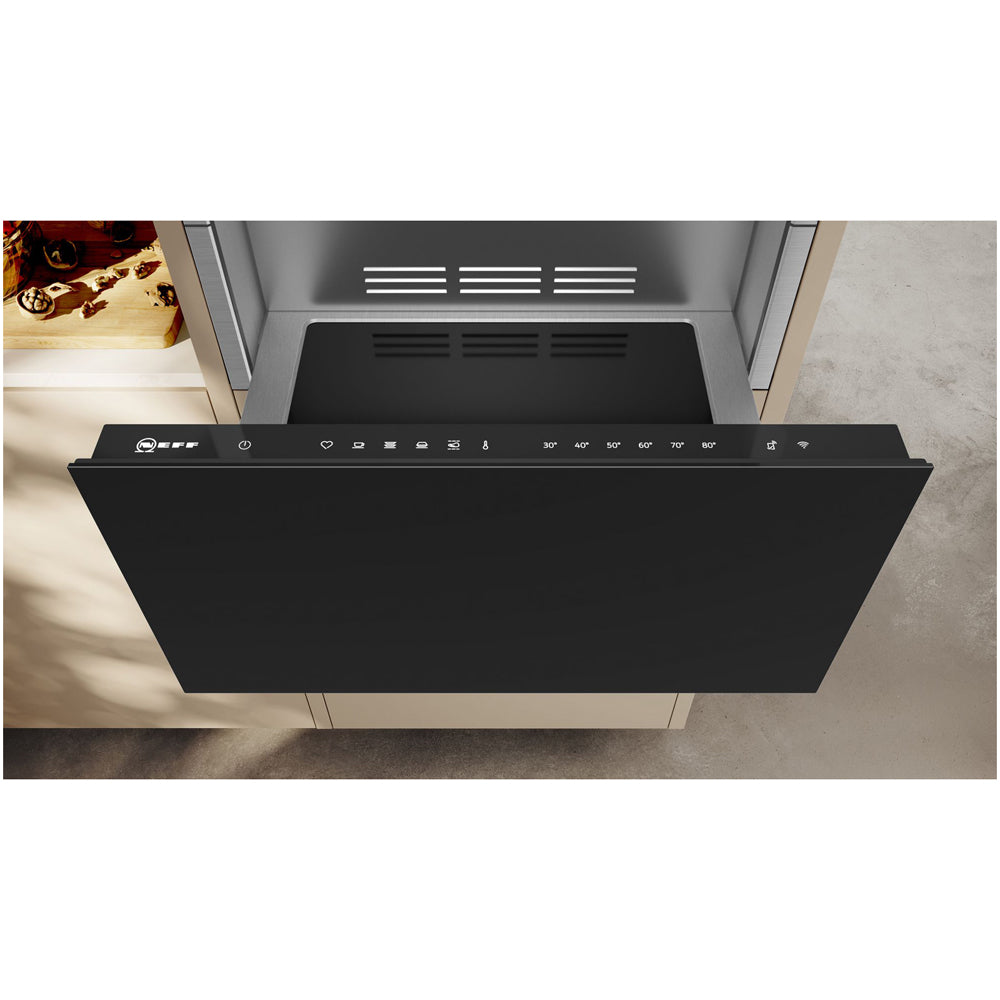 Neff N34HA11N1B 29cm Built in Warming Drawer Black Silver Stainless Steel