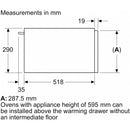 Neff N34HA11N1B 29cm Built in Warming Drawer Black Silver Stainless Steel