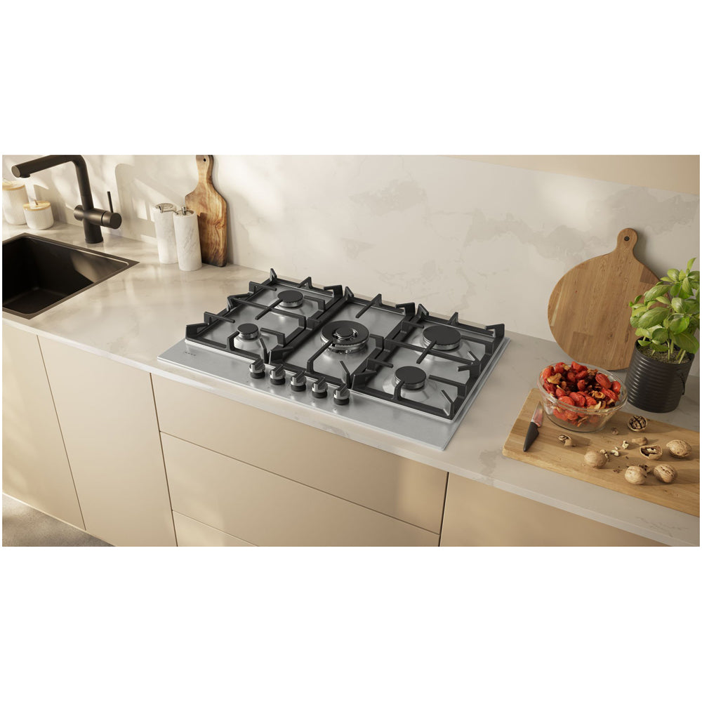 Neff T27CIQ8N0 N70 Flame Select 75cm Stinless Steel Gas Hob