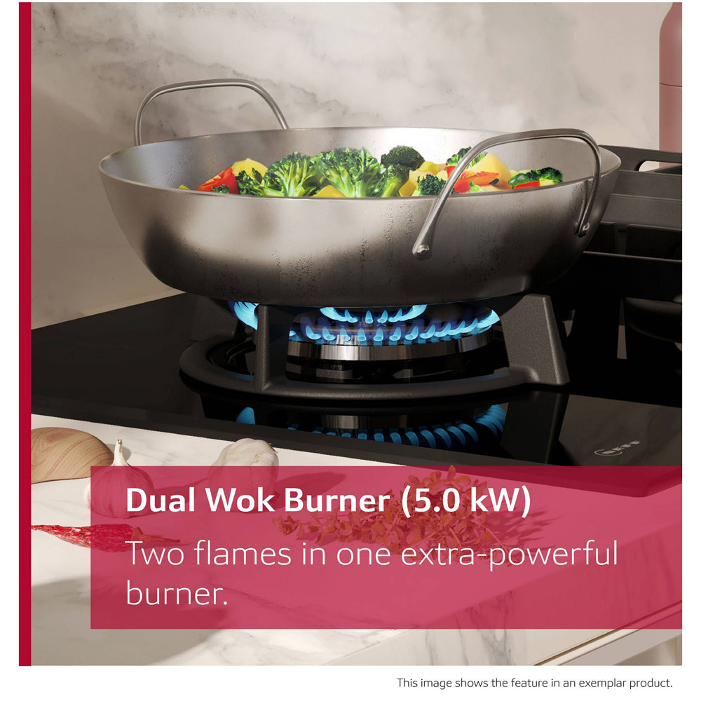 Neff T29CIR8N0 N70 Flame Select 90cm Stainless Steel Gas Hob