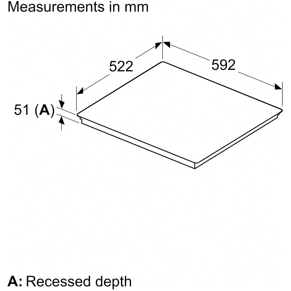 Neff T66FHE4L0 N70 60cm Flex Induction Hob with Twist Touch Control