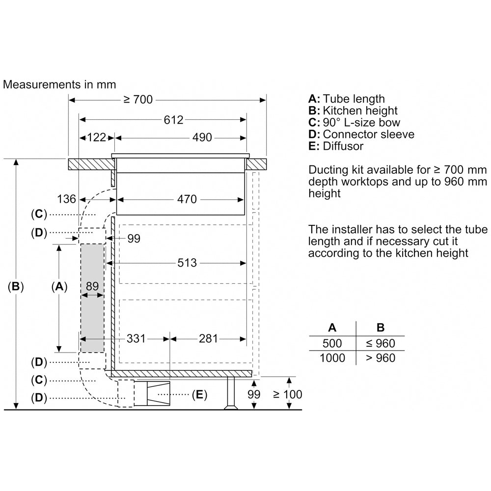 Neff V56NBS1L0 60cm Induction Hob with Integrated Ventilation System