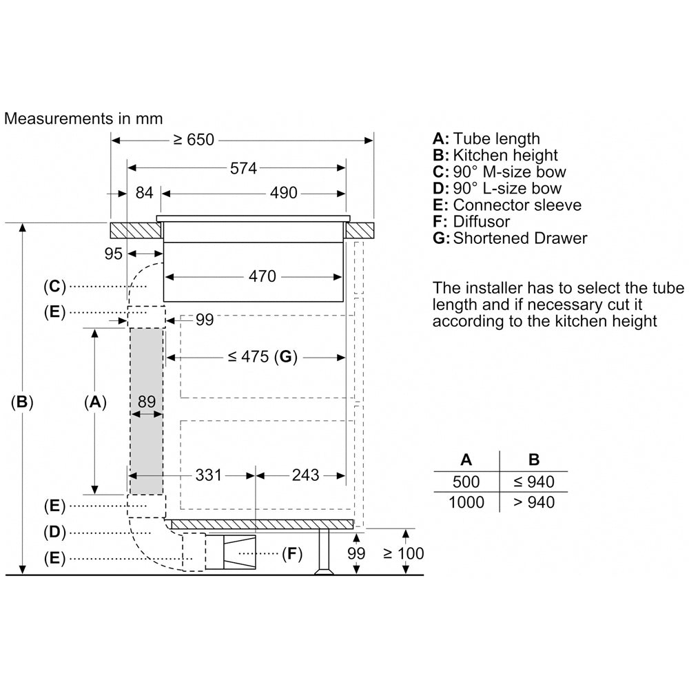 Neff V56NBS1L0 60cm Induction Hob with Integrated Ventilation System